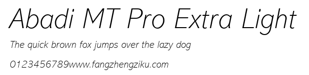 Abadi MT Pro Extra Light.ttf
