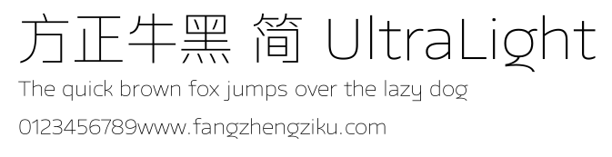 方正牛黑 简 UltraLight.ttf