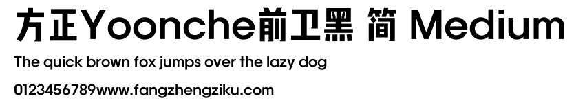 方正Yoonche前卫黑 简 Medium.ttf